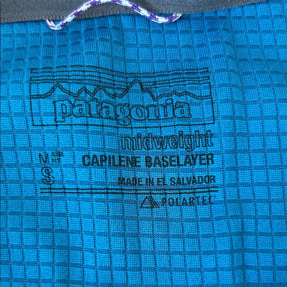 Patagonia Women's mid weight base layer set - bright blue - Picture 7 of 7